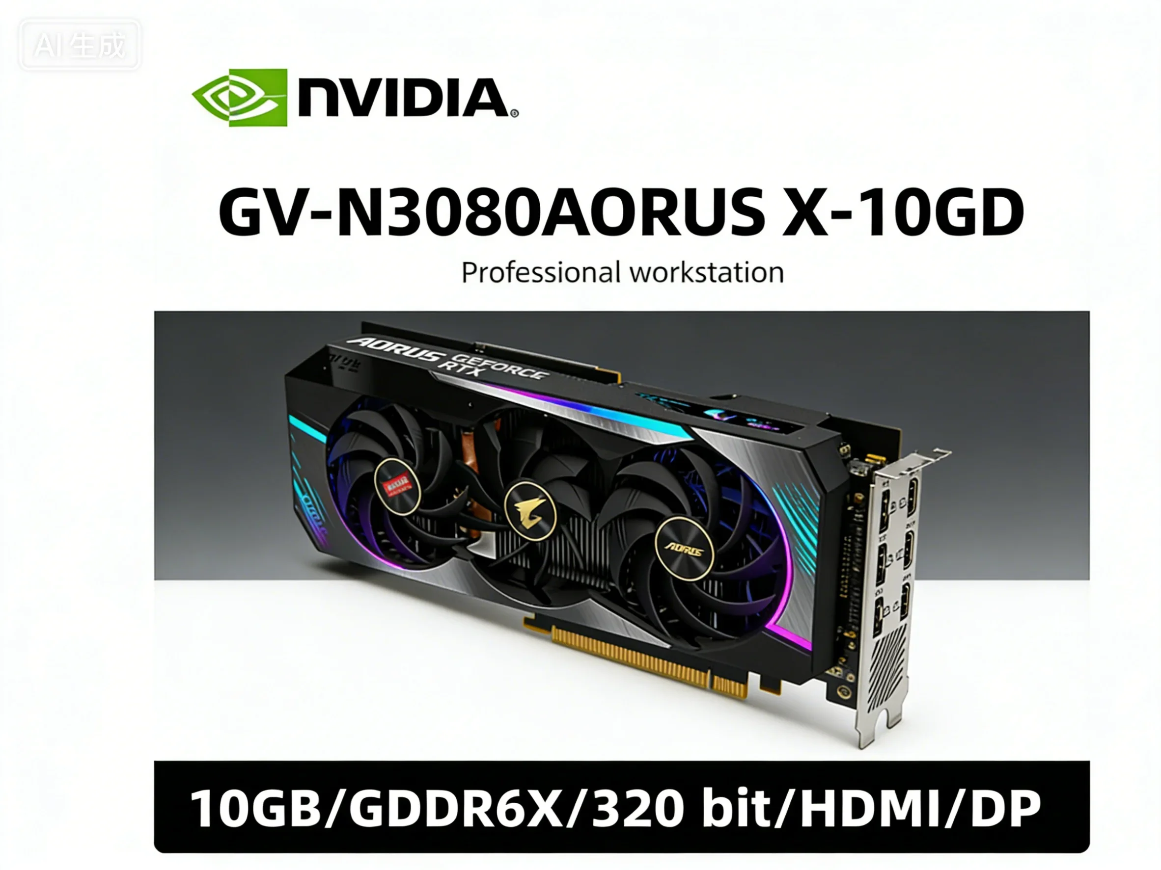 Rtx 3080 10Gb Gpu - Placa de Vídeo RTX 3080 GPU