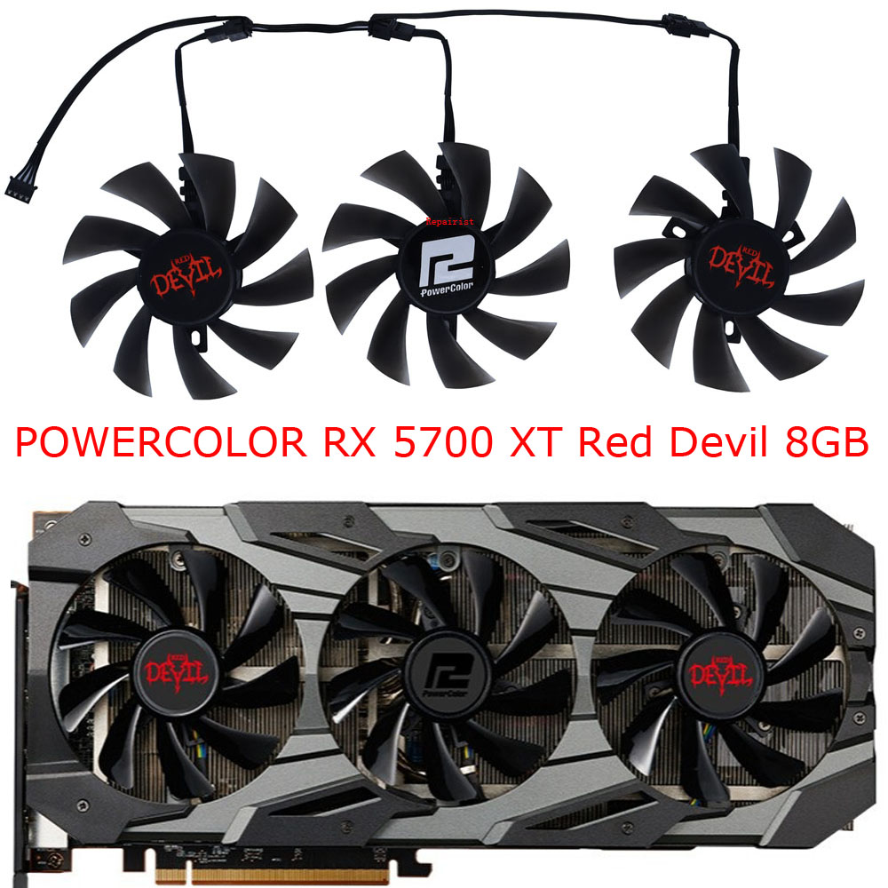 3 pcs/set, DIY T129215BU, vent - Rx 5700 Xt 8Gb Video Card avaliação e preço